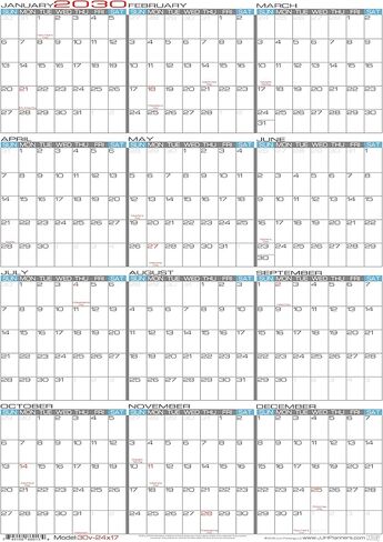 2028 Laminated - 24" X 17" Medium Erasable Wall Calendar - Vertical 12 Month Yearly Annual Planner in Saudi Arabia