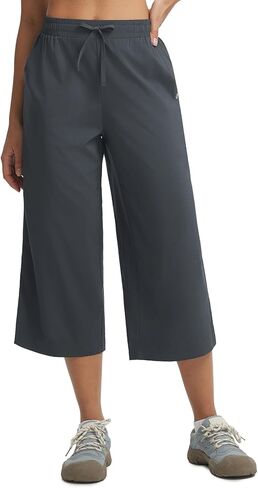 baleaf 22" Wide Leg Pants for Women Capri Sweatpants Pant Cropped Lightweight Quick Dry Petite Pant with Pockets Loose Fit in Saudi Arabia