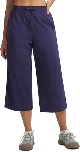 baleaf 22" Wide Leg Pants for Women Capri Sweatpants Pant Cropped Lightweight Quick Dry Petite Pant with Pockets Loose Fit in Saudi Arabia