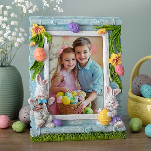 Easter Bunny and Garden 5" x 7" Resin Picture Frame in Saudi Arabia