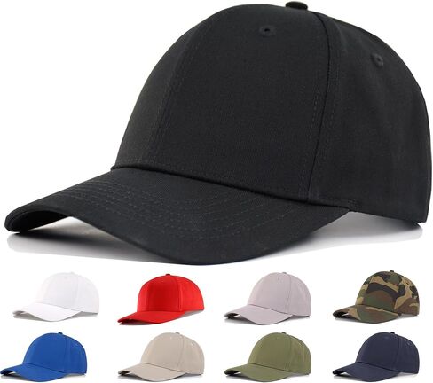 Structured Baseball Dad Hat Fits One Size & XXL - Adjustable Golf Cotton Ball Cap - Plain Blank Casual Caps for Men Women in Saudi Arabia