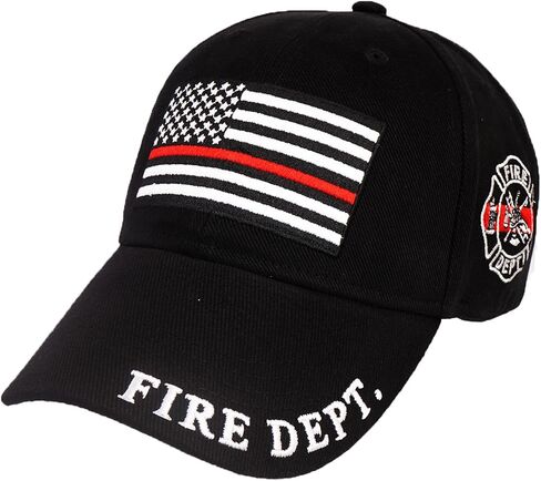 Fire Thin Red Line Dept Cap | Honor Firefighters Durable & Stylish Comfortable Baseball Cap for Men & Women | Perfect for Everyday, Ideal for Fire Department Members & Supporters 100% Cotton in Kuwait
