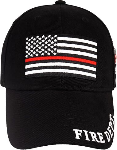 Fire Thin Red Line Dept Cap | Honor Firefighters Durable & Stylish Comfortable Baseball Cap for Men & Women | Perfect for Everyday, Ideal for Fire Department Members & Supporters 100% Cotton in Kuwait