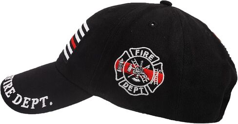 Fire Thin Red Line Dept Cap | Honor Firefighters Durable & Stylish Comfortable Baseball Cap for Men & Women | Perfect for Everyday, Ideal for Fire Department Members & Supporters 100% Cotton in Kuwait