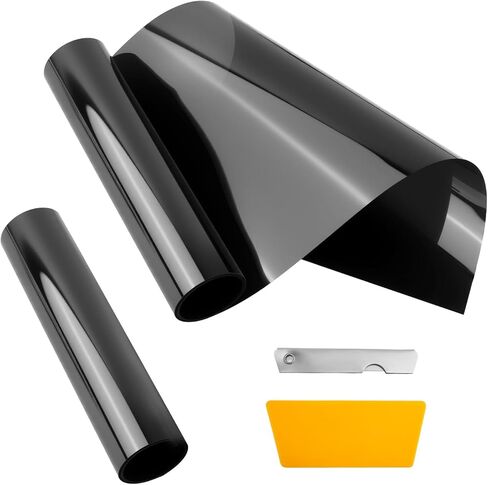 2PCS 59.06X5.91 Inch Car Window Tint Film Kit 5% VLT,Anti-Glare Car Front Windshield Tint Strip with Knife & Scraper,Cuttable Automotive Window Tints Kit Cars Accessories in Saudi Arabia