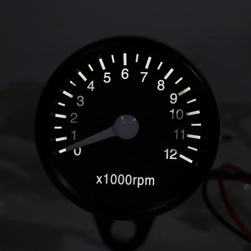 Drfeify Tachometer Speedometer RPM Gauge Black Mechanical Dual Instrument 160 X 130mm with Iron Material Fit for CG125 GN125 in Saudi Arabia