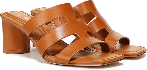 صندل نسائي من Franco Sarto بكعب Flexa Carly من الجلد البني الداكن 9 M in Kuwait