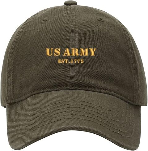 Men's Baseball Cap Army Est 1775 Embroidered Washed Cotton Vintage Dad Gifts Hat in Saudi Arabia