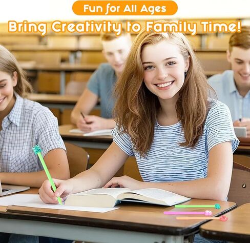 مجموعة أقلام لطيفة مكونة من 140 قطعة - 70 قلم شخصيات ممتعة مع 70 حقيبة أقلام، قلم جل للحيوانات والكرتون للأصدقاء، والمكاتب، وهدايا أعياد الميلاد والكريسماس، وهدايا الحفلات (ملونة) in Kuwait