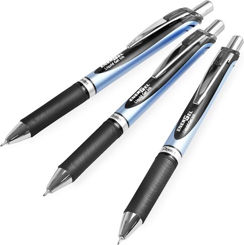 Pentel Energel BLN75 Retractable Gel Ink Rollerball Pen - 0.5mm - Black - Pack of 3 in Kuwait