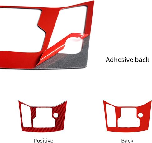 Carbon Fiber Center Console Multimedia Button Frame Panel Cover Trim Compatible with Mazda CX-5 2017 2018 2019 2020 2021 2022 Interior Accessories Red (1Pcs) in Kuwait