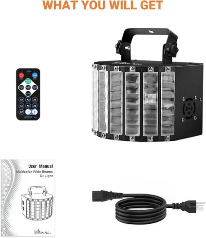 أضواء حفلات DJ Stage - 40W 5IN1 DJ Lights Bee Eye Green&Red أنماط متعددة تأثيرات ستروب عن طريق التحكم عن بعد DMX المنشط بالصوت لحفلات الزفاف والديسكو وحفلات الهالوين وحفلات الرقص في النادي in Kuwait