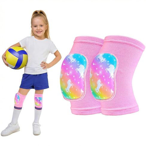 Volleyball Knee Pads for Kids Girls, Sponge Knee Brace Breathable Flexible Elastic Knee Support for Volleyball Football Dance Skating Basketball Sports, 3-7 Years in Kuwait