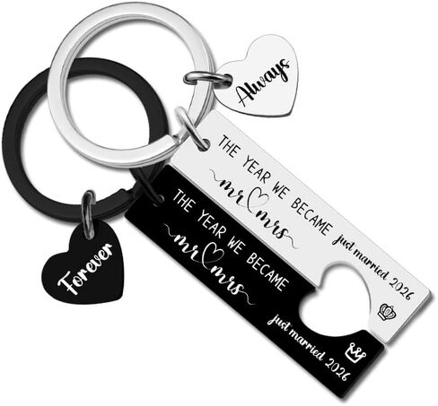 Wedding Gifts for Couples 2026 Mr and Mrs Gifts His and Hers Gift Couple Keychain Bridal Shower Gift for Bride And Groom in Kuwait