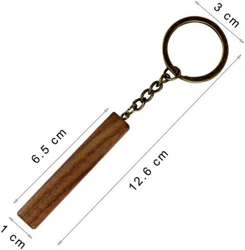 Personalized Wooden Keychain, Custom Engraved Walnut Wood Key Fob with Name or Logo, Rustic Minimalist Design in Saudi Arabia