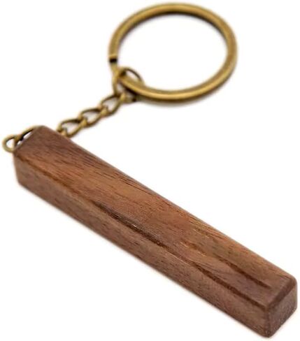 Personalized Wooden Keychain, Custom Engraved Walnut Wood Key Fob with Name or Logo, Rustic Minimalist Design in Saudi Arabia
