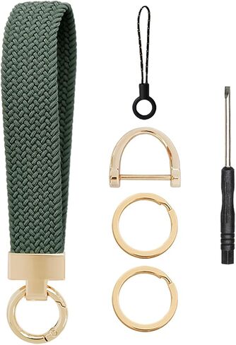 Delphinus Keychain Wristlet, Stretchy Wristlet Keychain, Stretchy Key Chain for Car Keys with 2 Keyrings and D ring Cute Wrist Lanyard for Women Men 6.69 × 0.9 Inch in Kuwait