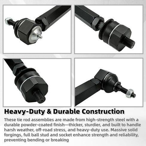 Heavy Duty Tie Rod Ends Kit for 2001-2010 Chevy Silverado/GMC Sierra 2500HD 3500HD 6.6 Duramax Diesel LB7 LLY LBZ LMM, for Hummer H2 2001-2010, KRTR10 Front Left Right Inner & Outer Tie Rod Kits in Kuwait