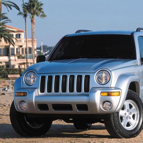 Headlights Assembly for 2002 2003 2004 Liberty Compatible with 02 03 04 Liberty Halogen Headlight Chrome housing Replacement Driver and Passenger Side in Kuwait