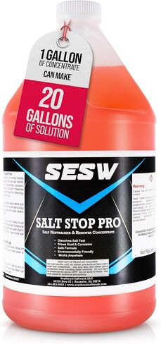 مزيل الملح القوي من ساوث إيست سوفت واش سولت ستوب برو للخرسانة والمعدات والمزيد | مُعادل ملح الطريق ومنظف المحلول الملحي سريع المفعول | 1 جالون in Kuwait