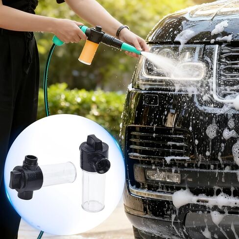 Flylin Car Washing Foam Pot, 2 Pcs Household Car Wash Foamer 100ML Plastic Car Wash Soap Dispenser Bottle for Gardening Watering Plants in Saudi Arabia