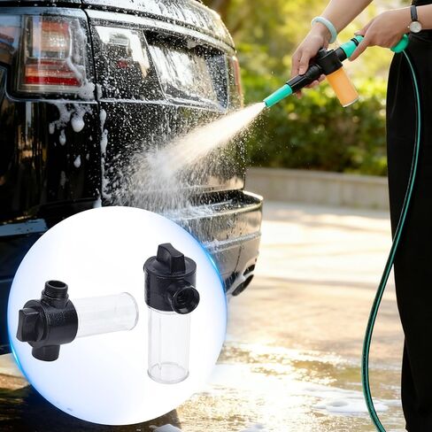 Flylin Car Washing Foam Pot, 2 Pcs Household Car Wash Foamer 100ML Plastic Car Wash Soap Dispenser Bottle for Gardening Watering Plants in Saudi Arabia