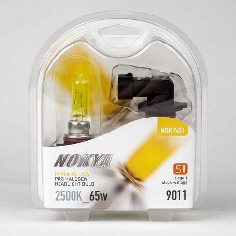 Nokya Hyper Yellow Pro Halogen Headlight Bulbs 9011-2500K 65W 12V NOK7631 in Kuwait