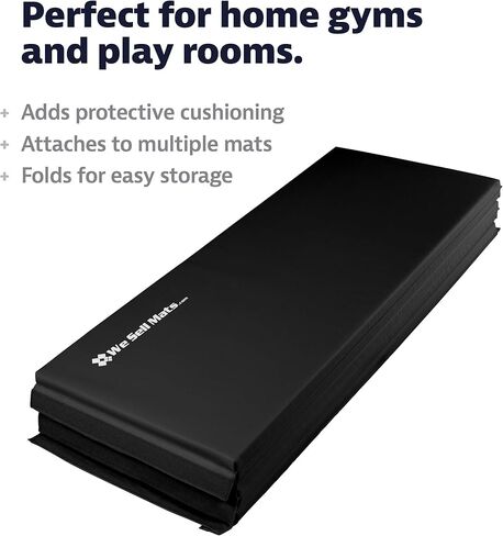 We Sell Mats 5 ft x 10 ft Gymnastics Mat, Folding Tumbling Mat for Exercise, Yoga, Martial Arts, Portable with Hook & Loop Fasteners in Kuwait