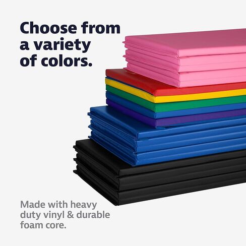 We Sell Mats 5 ft x 10 ft Gymnastics Mat, Folding Tumbling Mat for Exercise, Yoga, Martial Arts, Portable with Hook & Loop Fasteners in Kuwait