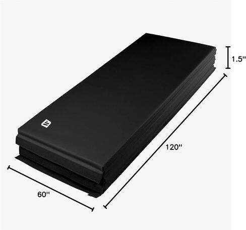 We Sell Mats 5 ft x 10 ft Gymnastics Mat, Folding Tumbling Mat for Exercise, Yoga, Martial Arts, Portable with Hook & Loop Fasteners in Kuwait