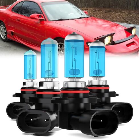 Headlight Bulbs License Plate Lights Fit For Toyota Celica 2000-2005, 9005 High Beam + H7 Low Beam + H3 Fog Lights Halogen Light Bulb + License Plate Lights, Pack of 8 in Saudi Arabia