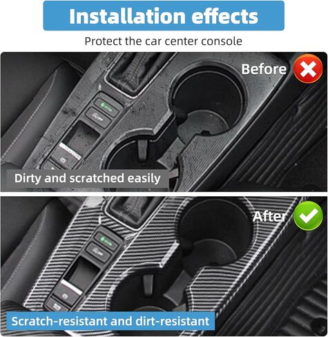 غطاء لوحة ناقل الحركة لوحدة التحكم المركزية لسيارة Honda 11th Gen Civic 2022 2023 2024 2025 2026 ملحقات الديكورات الداخلية ملحقات نمط ألياف الكربون in Kuwait