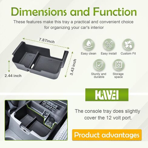 Center Console Organizer Compatible with 2005-2021 Nissan Frontier Interior Accessories Middle Armrest Storage Box Insert Compartment Tray Hidden Storage Space with Rubber Mats, Black in Saudi Arabia
