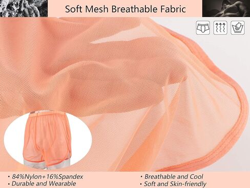 Mens See Through Boxers Ice Silk Sheer Underwear Sexy Mesh Transparent Shorts in Saudi Arabia