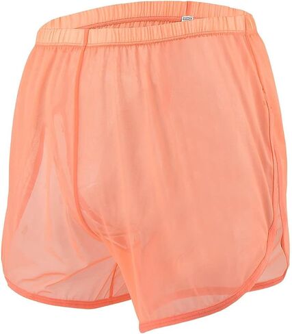 Mens See Through Boxers Ice Silk Sheer Underwear Sexy Mesh Transparent Shorts in Saudi Arabia