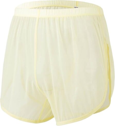Mens See Through Boxers Ice Silk Sheer Underwear Sexy Mesh Transparent Shorts in Saudi Arabia