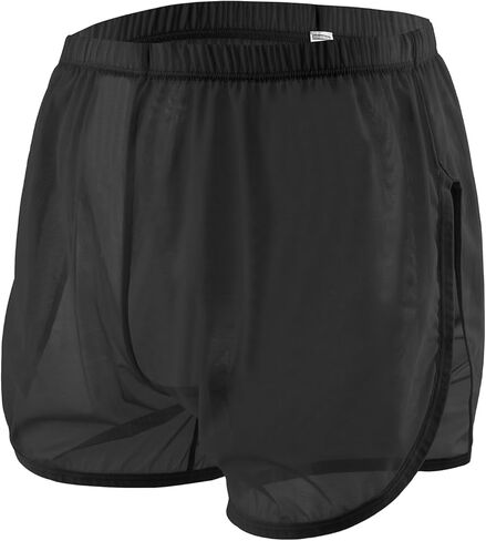 Mens See Through Boxers Ice Silk Sheer Underwear Sexy Mesh Transparent Shorts in Saudi Arabia