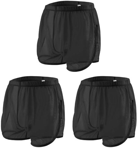 Mens See Through Boxers Ice Silk Sheer Underwear Sexy Mesh Transparent Shorts in Saudi Arabia
