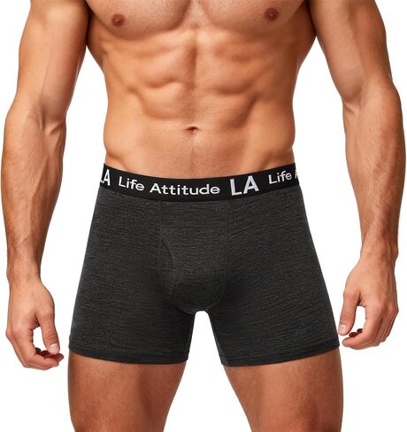 Men's 100% Merino wool boxer briefs, 200g/m² Superfine Merino Wool, No Ride Up & Odor resistant wool underwear in Saudi Arabia