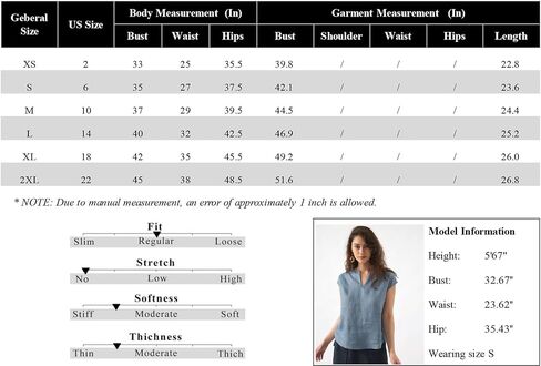 Amazhiyu Women's 100% Linen Cap Sleeve Blouse Summer Basic V Neck Top Casual in Saudi Arabia