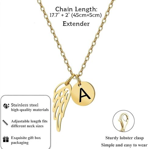 Angel Wings Necklace Memorial Gift, Hug from Heaven Gift，Passed Dad Passed Mom Keepsake Sympathy Condolence Gift in Saudi Arabia