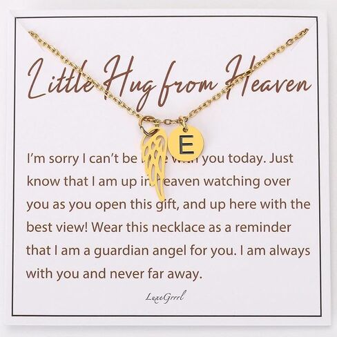 Angel Wings Necklace Memorial Gift, Hug from Heaven Gift，Passed Dad Passed Mom Keepsake Sympathy Condolence Gift in Saudi Arabia