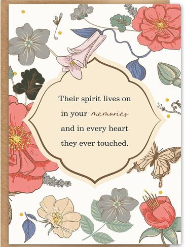 Sympathy Card with Premium Envelope, 8x5.3 Inches, Double-Sided in Kuwait