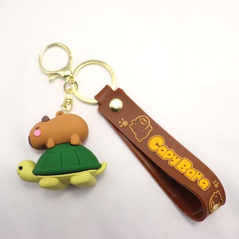 2 Pcs Capybara Cute Keychains, Cute Capybara Statue Figurine Key Chains for Graduation Gifts Exchange Birthday Party in Kuwait
