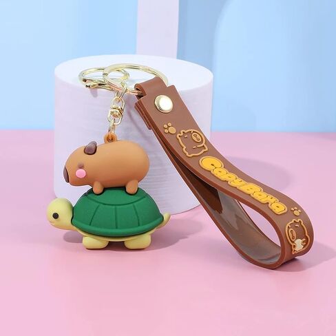 2 Pcs Capybara Cute Keychains, Cute Capybara Statue Figurine Key Chains for Graduation Gifts Exchange Birthday Party in Kuwait