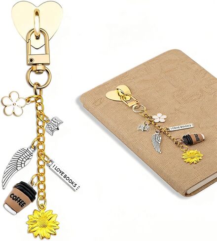 Kindle Charms Chain Gold Kindle Accessories For E-Reader/Phone/Paperwhite Book Lover Gifts For Women Cute Bag Charm For Girls Bookish Item Gifts For Birthday in Saudi Arabia