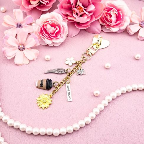 Kindle Charms Chain Gold Kindle Accessories For E-Reader/Phone/Paperwhite Book Lover Gifts For Women Cute Bag Charm For Girls Bookish Item Gifts For Birthday in Saudi Arabia
