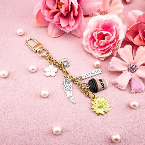 Kindle Charms Chain Gold Kindle Accessories For E-Reader/Phone/Paperwhite Book Lover Gifts For Women Cute Bag Charm For Girls Bookish Item Gifts For Birthday in Saudi Arabia