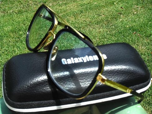 GALAXYLENSE Tony Stark Peter Parker Edith Retro Vintage Squared Glasses - Iron Men Spider Men Sunglasses - 3 Color Lens in Saudi Arabia