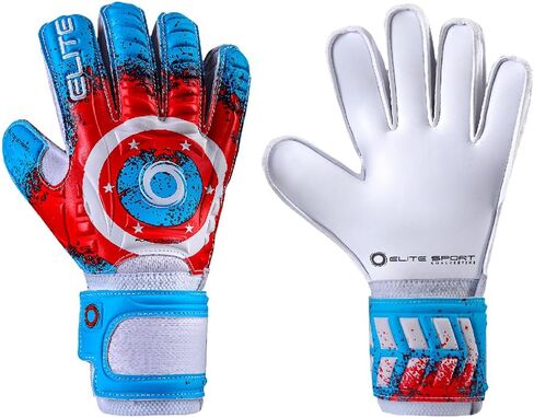 Elite Sport 2020 Stars Youth Goalkeeper Gloves - Red-White-Blue 6 in Kuwait